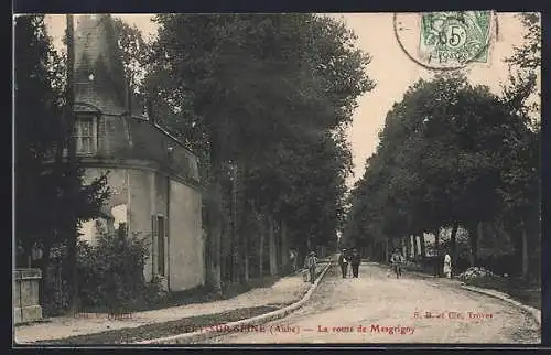 AK Bar-sur-Seine, La route de Mesgrigny