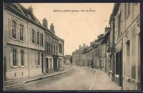 AK Méry-sur-Seine, Rue de Chatel