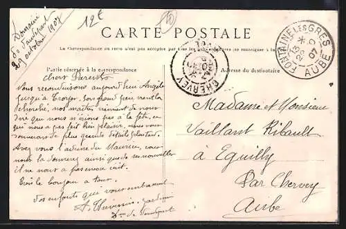 AK Marigny-le-Châtel, L`Ancien Moulin et son reflet sur l`eau