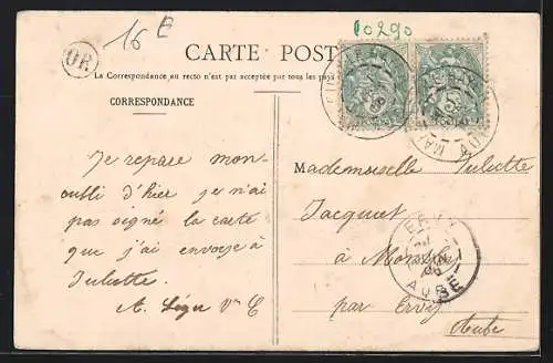 AK Marcilly-le-Hayer, La Mairie et l`École