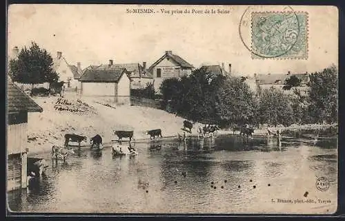 AK St-Mesmin, Vue prise du Pont de la Seine