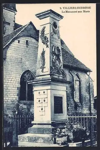 AK Villiers-Herbisse, Le Monument aux Morts