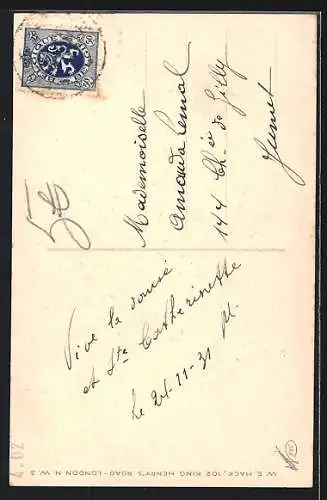 AK Frau im Reifrock mit Fächer