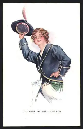 Künstler-AK Court Barber: The Girl of the Highland, junge Schottin