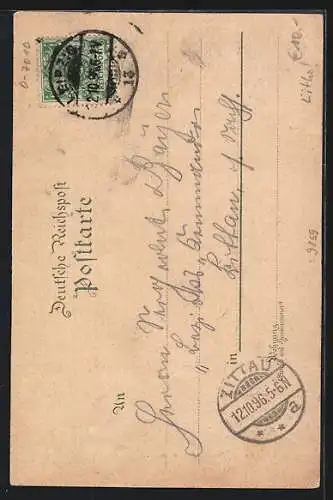 Lithographie Leipzig, Scherbelberg mit Besuchern, Blick auf Möckern