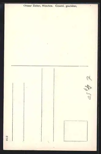 AK München, Ansicht der Ludwigskirche
