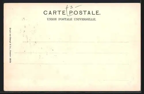 Lithographie Tanger, Port de mer mit Leuten