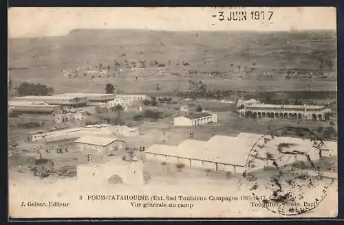 AK Foum-Tatahouine, Campagne 1915-16-17, Vue generale du camp