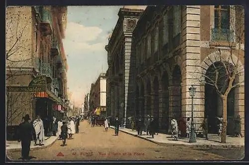 AK Tunis, Rue d`Italie et la Poste