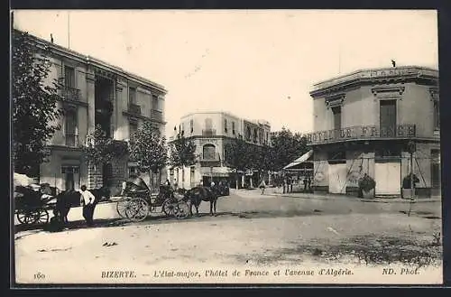 AK Bizerte, L`état-major, l`hotel de France et l`avenue d`Algerie