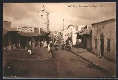 AK Tunis, La Mosquée de Sidi-el-Bachir