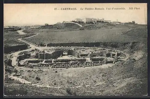AK Carthage, le théâtre Romain, vue d` ensemble