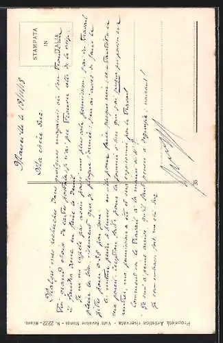 AK Rückenansicht von einer blonden Frau