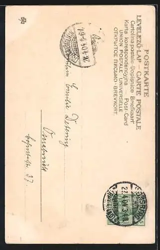 AK Junge Frau mit Blumen im Haar