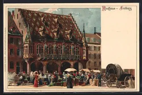 Künstler-AK Heinrich Kley: Freiburg, Rathaus