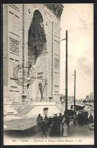 AK Cairo, Entree de la Mosquee du Sultan Hassan