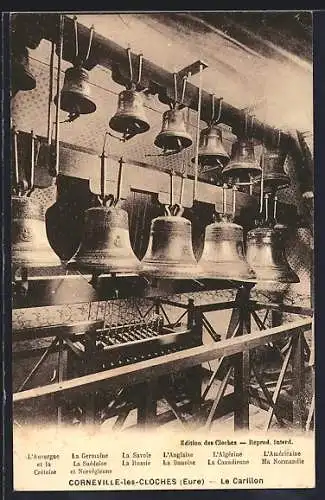 AK Corneville-les-Cloches, Le Carillon, Glockenspiel