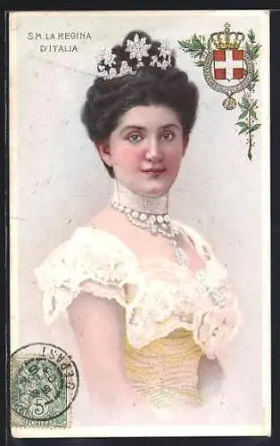 Künstler-AK S. M. La Regina d`Italia