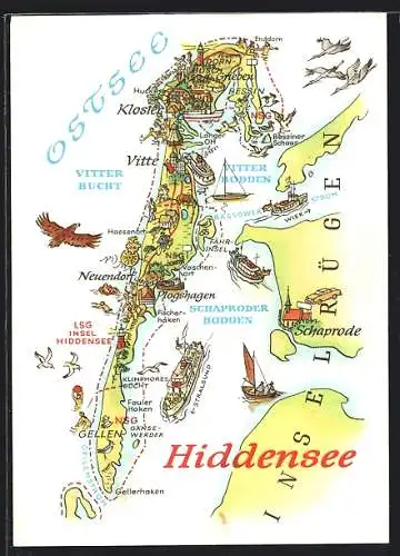 AK Hiddensee, Landkarte
