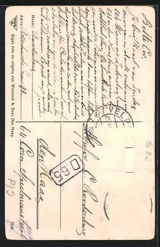 AK Borculo, Na de cycloon op 10 Augustus 1925, Schäden an der Kirche nach Unwetter