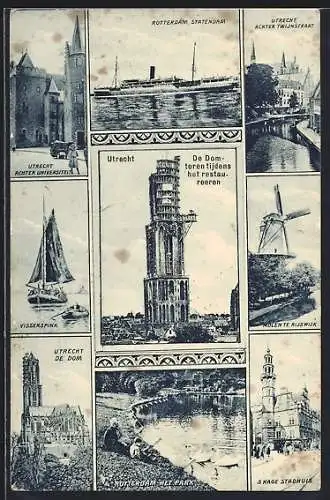 AK Utrecht, De Dom, Universiteit, Stadhuis, Molen, Windmühle, Achter Twijnstraat