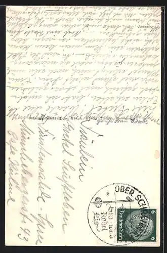 AK Riesengebirge, Schneegruben-Baude im Winter