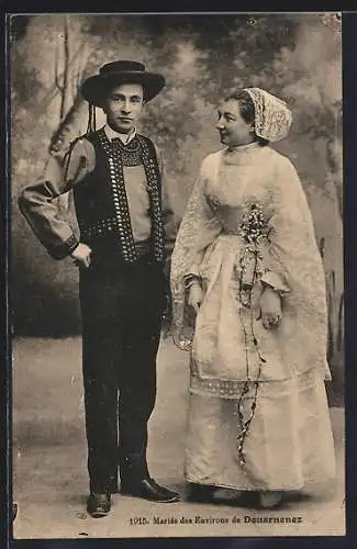 AK Brautpaar aus der Umgebung von Douarnenez