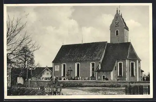 AK Haslach / Primisweiler, Kath. Pfarrkirche mit Friedhof