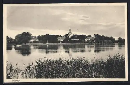 AK Mirow / Meckl., Blick zum Ort vom Ufer aus