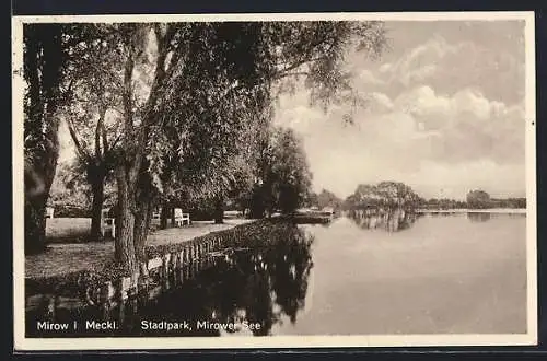 AK Mirow i. Meckl., Stadtpark, Mirower See
