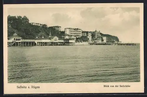 AK Sassnitz a. Rügen, Blick von der Seebrücke