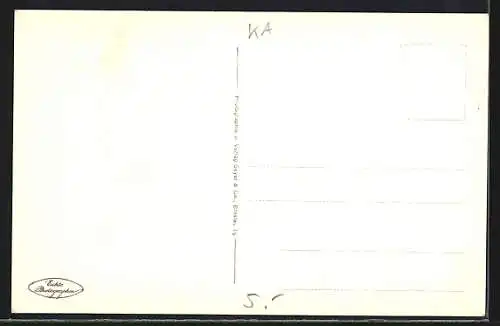 AK Insel Oie, Ortsansicht mit Leuchtturm