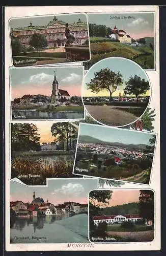 AK Gaggenau, Ortsansicht, Kuppenheim, Gernsbach und weitere Orte im Murgtal