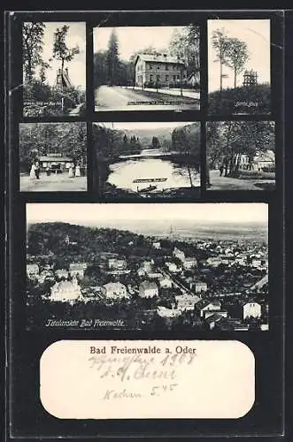 AK Bad Freienwalde, Panoramaansicht, Ortsansichten