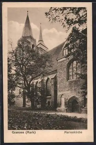 AK Gransee / Mark, an der Marienkirche