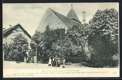 AK Neuenheim, Alte Johanniskirche mit Kindern