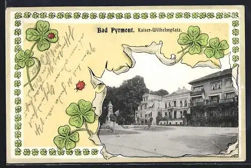 AK Bad Pyrmont, Partie am Kaiser-Wilhelmplatz