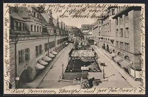 AK Leipzig, Blick über den Naschmarkt