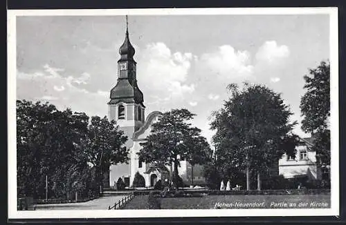 AK Hohen Neuendorf, Partie an der Kirche