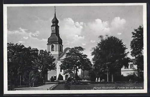 AK Hohen Neuendorf, Partie an der Kirche