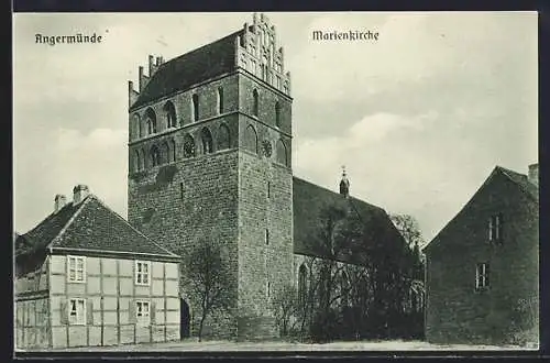 AK Angermünde, Ansicht der Marienkirche