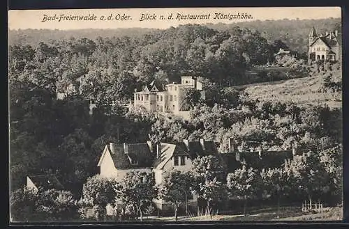 AK Bad Freienwalde a. O., Blick nach dem Restaurant Königshöhe