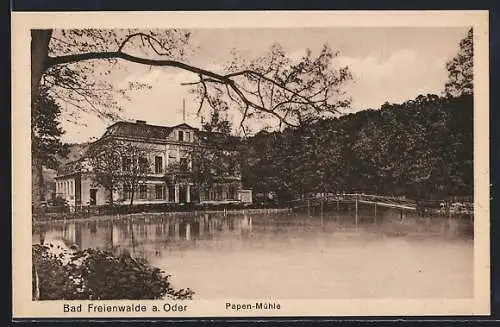 AK Bad Freienwalde a. d. Oder, Hotel-Restaurant Papen-Mühle, Inh.: B. Siebert