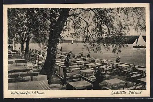 AK Woltersdorf / Mark, Gasthaus Bellevue an der Woltersdorfer Schleuse