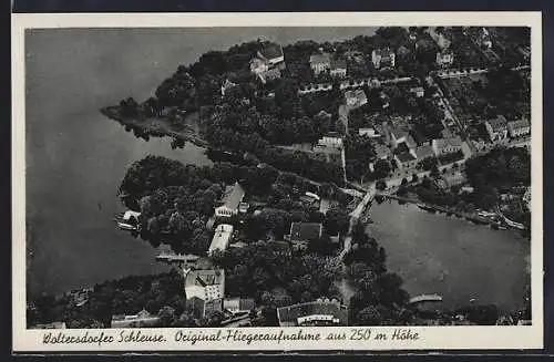 AK Woltersdorfer Schleuse, orig. Fliegeraufnahme