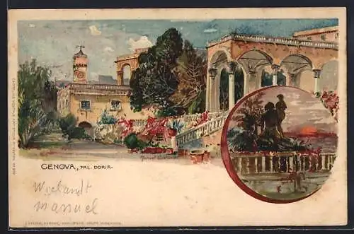Künstler-AK Manuel Wielandt: Genova, Villa