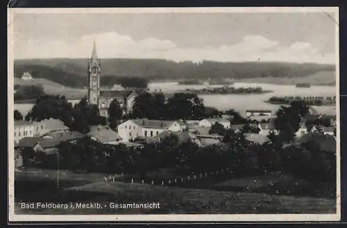 AK Bad Feldberg, Gesamtansicht mit Dorfkirche