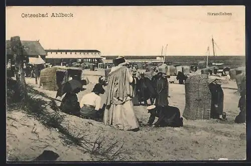 AK Ahlbeck / Ostseebad, Strandleben
