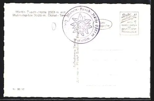 AK Martin Busch-Hütte im Ötztal mit Mutmalspitze