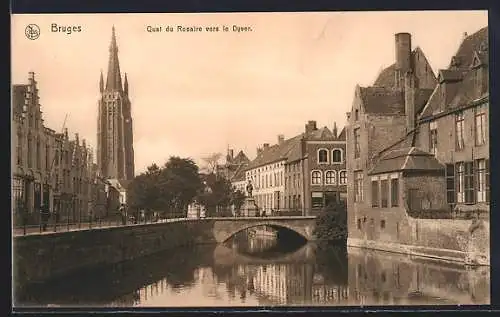 AK Bruges, Quai du Rosaire vers le Dyver